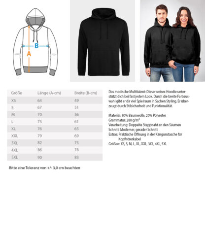 Legende-Orga e.V.  - Unisex Kapuzenpullover Hoodie -Aufdruck HINTEN – Bild 2